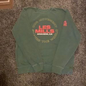 Green Reebok Les Mills crew neck sweatshirt